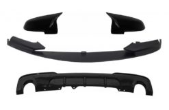 Front støtfanger Spoilerleppe med speildeksler og dobbel utløp Enkel eksosspreder egnet for BMW 5-serie F10 F11 Sedan Touring (2015-2017) M-Performance Design
