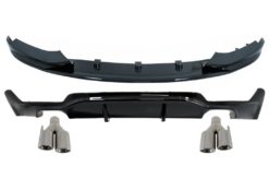 Front støtfanger Spoilerleppe med bakre støtfanger Diffuser Dobbelt dobbel uttak og eksospottespisser egnet for BMW 4-serie F32 F33 F36 Coupe Cabrio Grand Coupe (2013-03.2019) M-Performance Design