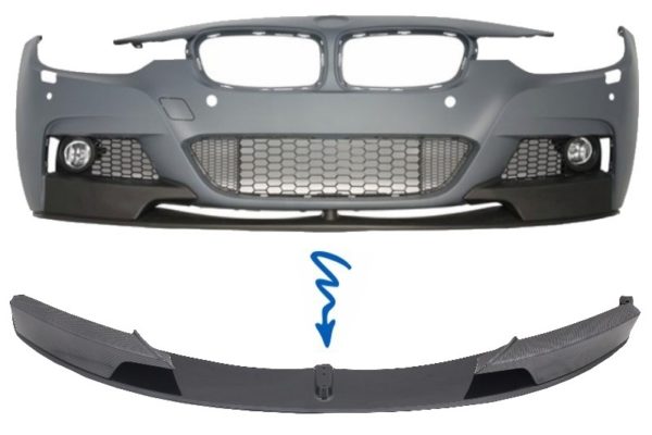 Front støtfanger Spoiler Splitter egnet for BMW 3 Series F30 F31 (2011-up) M-Performance Carbon Film Coating |