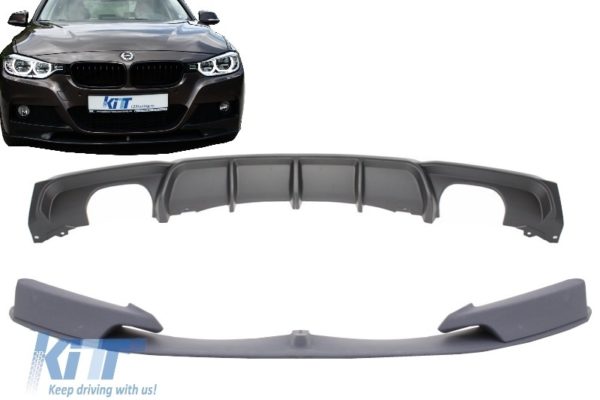 Front støtfangerspoiler med bakre diffuser som passer for BMW 3-serie F30 F31 (2011-up) Limo Touring M Performance Package |