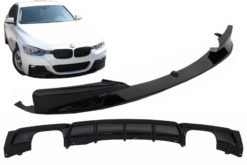 Front støtfangerspoiler med bakre diffuser egnet for BMW 3-serie F30 F31 (2011-up) M Performance Design Brilliant Black Edition