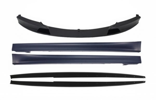 Frontstøtfangerspoiler med sideskjørt og tilleggsforlengelser som passer for BMW 3-serie F30 F31 Sedan Touring (2011-2018) M3 Design |