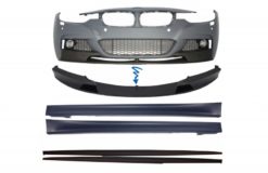 Frontstøtfangerspoiler med sideskjørt og tilleggsleppeforlengelser som passer for BMW 3-serie F30 F31 Sedan Touring (2011-2018) M Performance Design