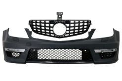 Støtfanger foran egnet for Mercedes C-Klasse W204 (2012-opp) C63 Facelift Design med Front Grille GT-R Panamericana Look Black