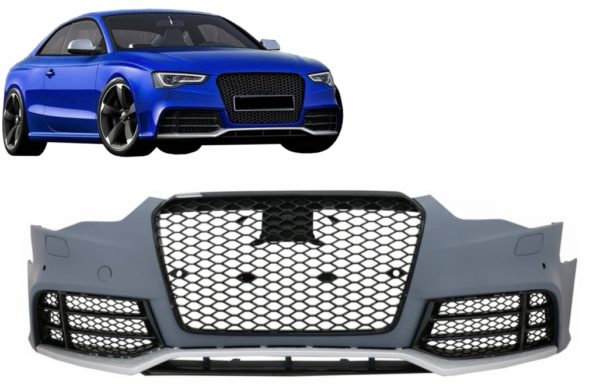 Støtfanger foran egnet for Audi A5 8T Facelift (2012-2016) RS5 Design with Honeycomb Grilles