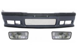 Støtfanger foran egnet for BMW 3-serie E36 (1992-1998) M3 Design med krom tåkelys