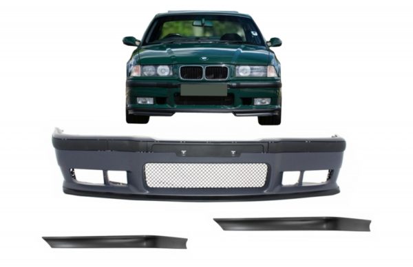 Støtfanger foran egnet for BMW 3 Series E36 (1992-1998) med Spoiler Splitters Flaps M3 Design |