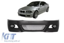 Alternative view of Støtfanger foran egnet for BMW 3-serie E46 Coupe/Cabrio/Sedat/Estate (1998-2004) M3 Design med Front Støtfanger Splitters Carbon CSL Design