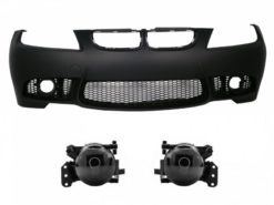 Støtfanger foran egnet for BMW 3 Series E90 Sedan E91 Touring (2004-2008) Non LCI M3 Design with Tåkelys Smoke