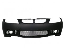 Alternative view of Støtfanger foran egnet for BMW 3 Series E90 Sedan E91 Touring (2004-2008) Non LCI M3 Design with Tåkelys Smoke