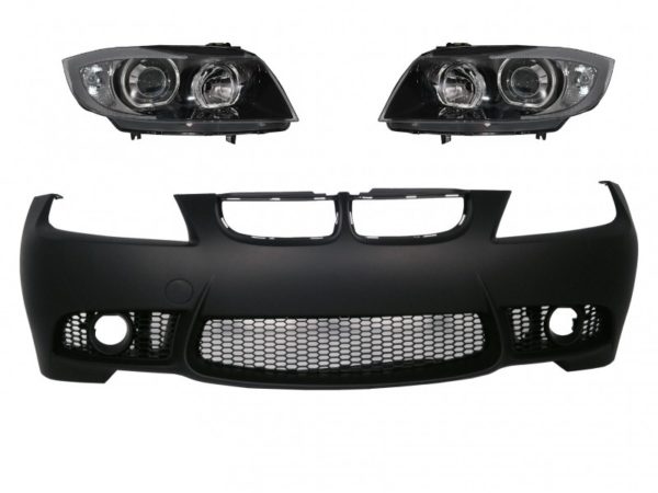 Støtfanger foran egnet for BMW 3-serie E90 Sedan E91 Touring (2004-2008) Ikke LCI M3-design med frontlykter Angel Eyes |