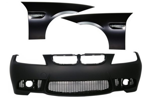 Støtfanger foran passer for BMW 3-serie E90 Sedan E91 Touring Non LCI (2004-2008) og forskjermer M3 Design |