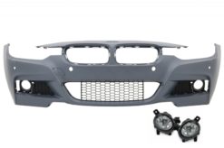 Støtfanger foran egnet for BMW 3-serie F30 F31 (2011-2019) M-Technik Design med tåkelys