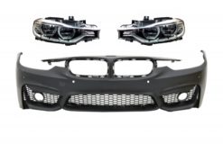 Støtfanger foran egnet for BMW 3 Series F30 F31 Non LCI & LCI (2011-2018) M3 Sport EVO Design med Full LED Angel Eyes frontlykter