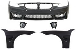 Støtfanger foran egnet for BMW 3-serie F30 F31 Non LCI & LCI (2011-2018) Med tåkelysprojektorer og frontskjermer M3 Sport EVO Design