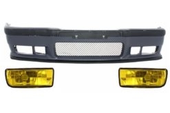 Støtfanger foran passer for BMW 3er E36 (1992-1998) M3 Design med gule tåkelys