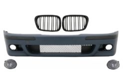 Støtfanger foran egnet for BMW 5-serie E39 (1995-2003) med tåkelys og sentrale nyregitter Double Stripe M5 Look