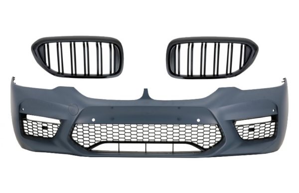 Støtfanger foran egnet for BMW 5-serie G30 G31 (2017-2019) med sentrale nyregitter Double Stripe M5 Sport Design |