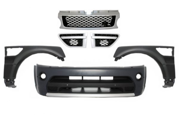 Frontstøtfanger egnet for Land Range Rover Sport L320 Facelift (2009-2013) med sentralgitter og sideventiler og frontskjermer Selvbiografidesign |