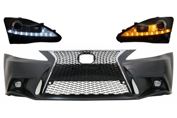 Støtfanger foran egnet for Lexus IS XE20 (2006-2013) IS F Sport Facelift XE30 2014-up Design og LED DRL Frontlykter Dynamisk blinklys |
