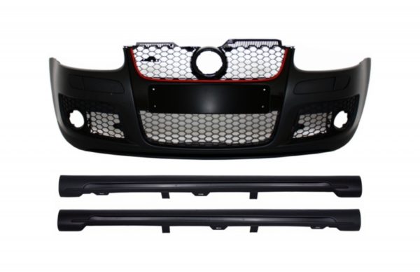 Støtfanger foran egnet for VW Golf Mk 5 V Golf 5 (2003-2007) GTI Design med sideskjørt |