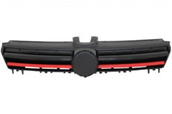 Alternative view of Støtfanger foran egnet for VW Golf VII 7 5G (2013-2017) med sentralgitter rød GTI Design