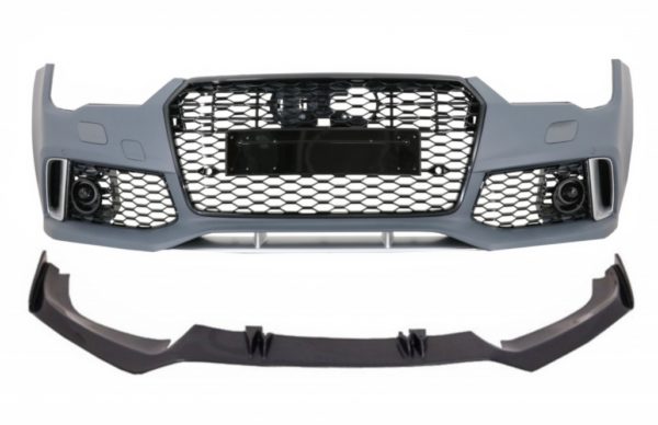 Frontstøtfanger med tilleggsspoilerleppe ekte karbon som passer for Audi A7 4G Facelift (2015-2018) RS7 Design |