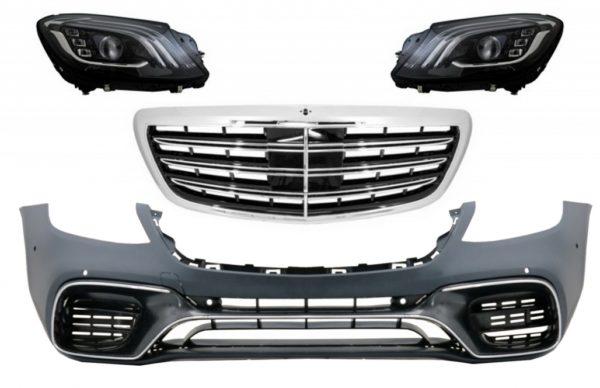 Støtfanger med grill og frontlykter Full LED OEM - Mercedes S-Klasse W222 Facelift (2013-) S63 Design |