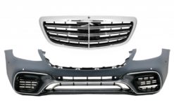 Frontstøtfanger med sentralgitter krom egnet for Mercedes S-klasse W222 Facelift (2017-up) S63 Design