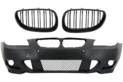 Støtfanger foran med sentralgitter skinnende svart egnet for BMW 5-serie E60 E61 (2003-2007) M-Technik Design