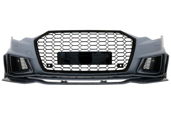 Støtfanger foran med sentralgitter passer for Audi A6 C8 4K (2018-2020) RS6 Design |