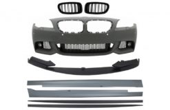 Frontstøtfanger med sentrale gitter Nyre egnet for BMW 5-serie F10 F11 Non LCI (07.2010-2013) Spoilerleppe og sideskjørt Sedan Touring M-Technik Design