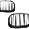 Frontstøtfanger med sentrale nyregitter Dobbelstripe egnet for BMW 5-serie E60 E61 LCI (2007-2010) M5 Design PDC 18mm | Frontstøtfanger med sentrale nyregitter Dobbelstripe egnet for BMW 5-serie E60 E61 LCI (2007-2010) M5 Design PDC 18mm |