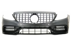 Støtfanger foran med kromgitter passer for Mercedes C-klasse W205 S205 A205 C205 (2014-2018) C63 Design