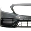 Støtfanger foran med diffusor og eksospottespisser som passer for Mercedes C-klasse W205 Sedan S205 stasjonsvogn AMG Sport Line (2014-2020) C63 Design |