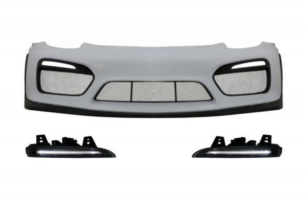 Frontstøtfanger med DRL LED egnet for Porsche Cayman 981C & Boxster 981 (2012-2016) GT4 Design |