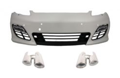 Frontstøtfanger med eksospottespisser egnet for PORSCHE 970 Panamera (2010-2013) Turbo/GTS Design