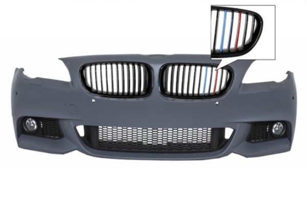 Støtfanger med tåkelys M-Technik Design grill M-Power 3 farger - BMW F10 F11 5 Series 2011+ |