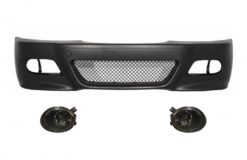 Støtfanger foran med tåkelys Smoke egnet for BMW 3-serie E46 Coupe Cabrio Sedan Estate (1998-2004) M3 Design