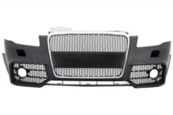 Støtfanger med grill - Audi A4 B7 (2004-2008) RS4 Design krom og svart