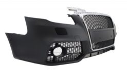 Alternative view of Støtfanger  med grill  - Audi A4 B7 (2004-2008) RS4 Design krom og svart