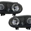 Støtfanger foran med gitter og frontlykter Svart egnet for VW Golf IV 4 MK4 (10.1997-09.2003) R32 Look | Støtfanger foran med gitter og frontlykter Svart egnet for VW Golf IV 4 MK4 (10.1997-09.2003) R32 Look |