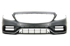 Alternative view of Støtfanger foran med gitter Sort passer for Mercedes C-Klasse W205 S205 C205 A205 (2014-2018) C63 GT-R Design
