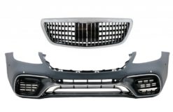 Støtfanger med grill Krom - Mercedes S-Klasse W222 Facelift (2014-06.2017) Vertikal S63 Design
