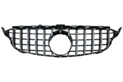 Alternative view of Støtfanger foran med Grille Crom Uten kamera og diffuser egnet for Mercedes C-Klasse W205 S205 (2014-2018) C63 Design