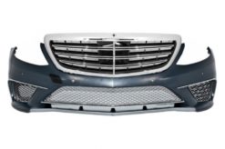 Støtfanger foran med gitter passer for Mercedes S-Klasse W222 (2013-06.2017) S65 Design