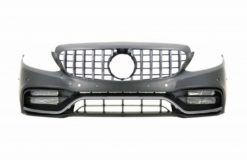 Støtfanger foran med gitter egnet for Mercedes C-Klasse W205 S205 C205 A205 (2014-2018) C63 GT-R Design