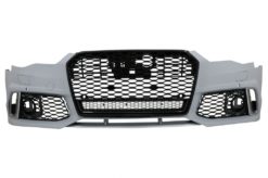 Støtfanger foran med gitter passer for Audi A6 C7 4G Facelift (2015-2018) RS6 Design