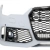 Støtfanger foran med gitter passer for Audi A7 4G Facelift (2015-2018) RS7 Design |