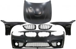 Støtfanger foran med gitter og forskjermer og panser egnet for BMW 4-serie F32 Coupe F33 Cabriolet F36 Gran Coupe (2013-2017) M4 Design
